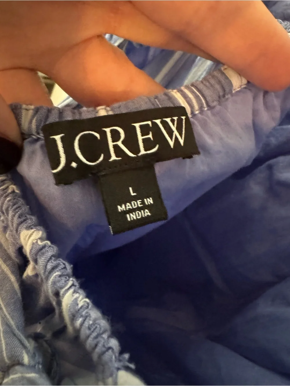 J. Crew Light Blue and White Striped dress